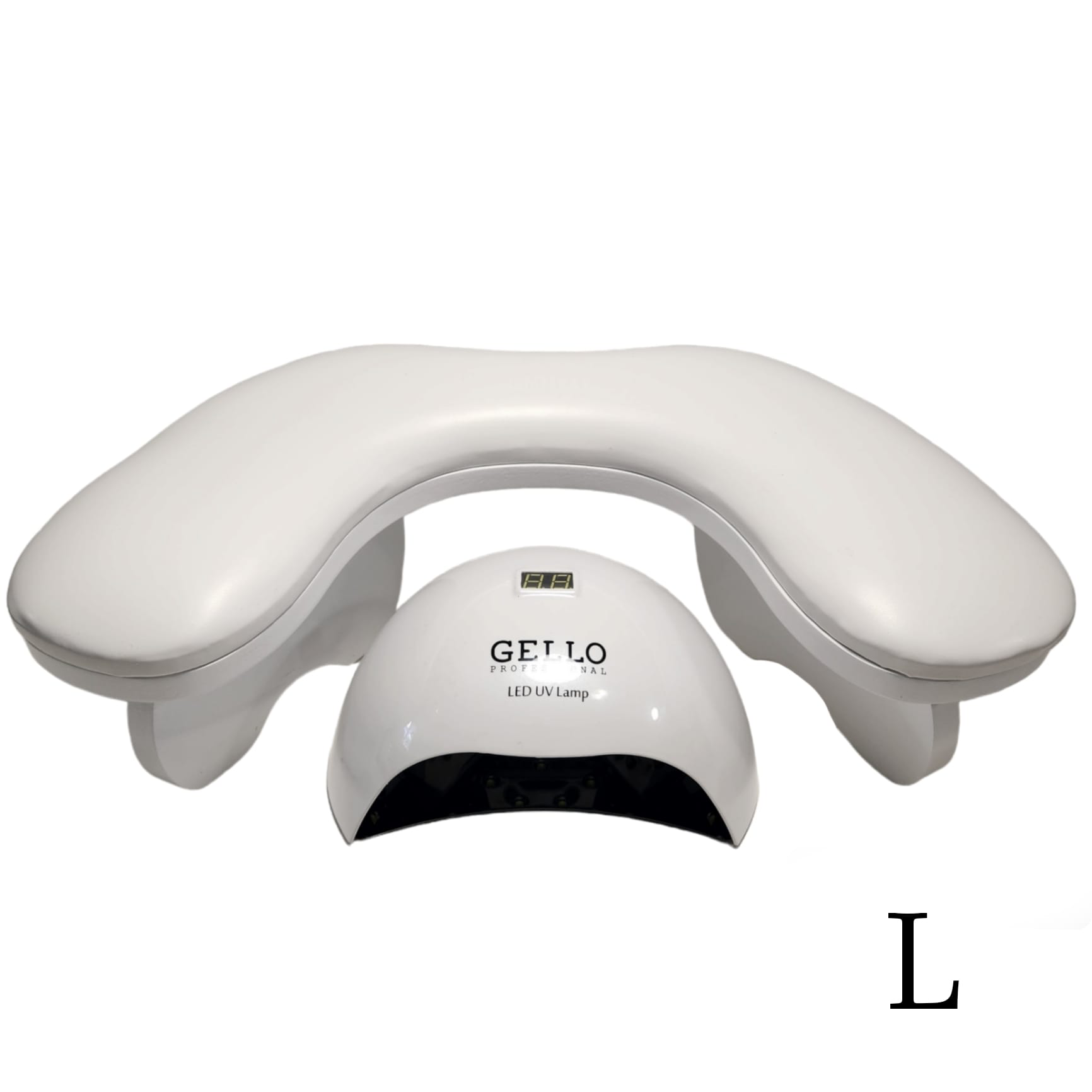 IMG_0655 מעמד כרית משענת לידיים לבן גודל GELLO L – תמונה 1